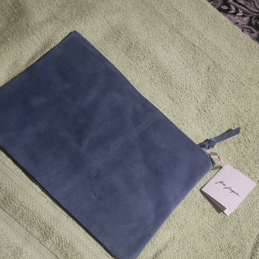 Blue Suede Clutch